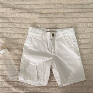 Hope & Henry Women's Classic White Bermuda Shorts